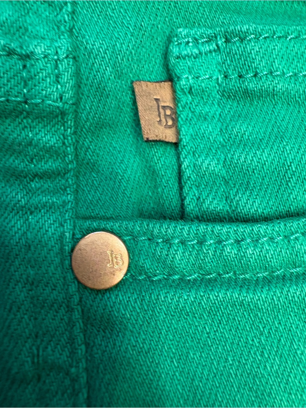 Judy Blue High Rise Garment Dyed Cropped Flare Jeans in Kelly Green - Picture 9 of 14